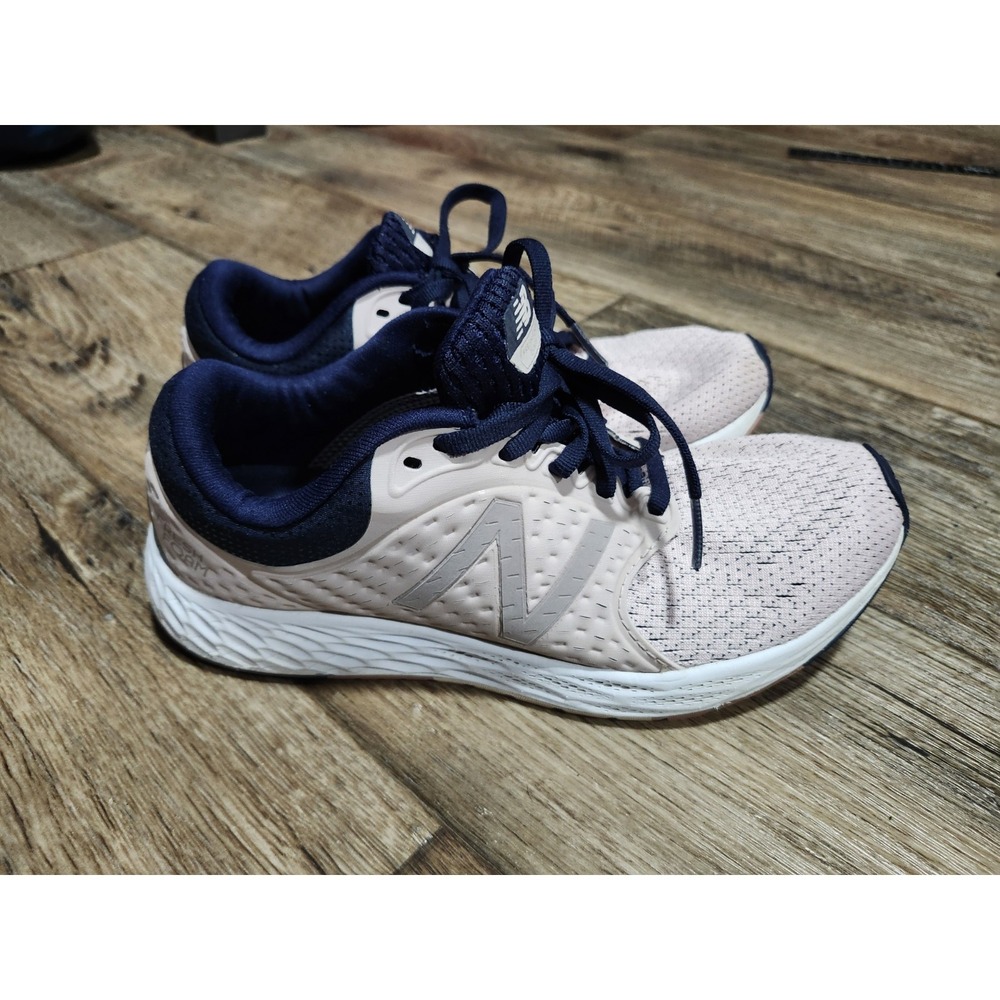 New Balance Women's Fresh Foam Pink Navy Bkue Athletic Running Shoes Size 8 - Picture 16 of 16